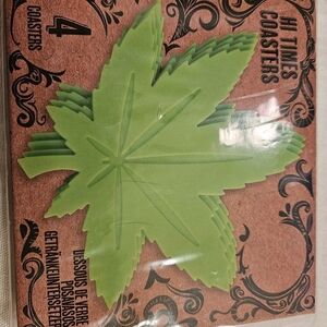 Hemp Leaf Coasters Set